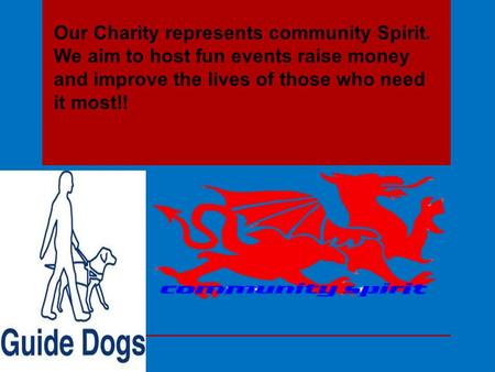 Our Charity represents community Spirit. We aim to host fun events raise money and improve the lives of those who need it most!!