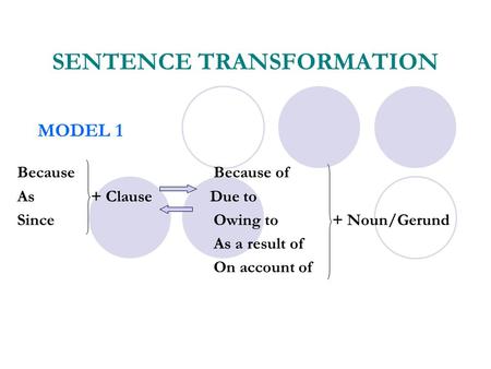 SENTENCE TRANSFORMATION