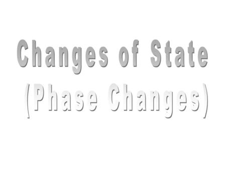 Boiling Terms for state change diagram Freezing or Solidification Melting or Liquefecation Sublimation Evaporate or Vaporization Condensation.