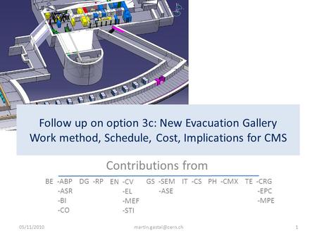 Contributions from BE -ABP -ASR -BI -CO DG -RP EN -CV -EL -MEF -STI GS -SEM -ASE IT -CSPH -CMXTE -CRG -EPC -MPE Follow.