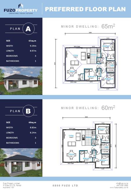 Fuzo Property Limited P O Box 37-178, Parnell Auckland 1151 +64 9 551 6952  0800 FUZO LTD PREFERRED FLOOR PLAN PLAN.