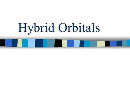 Hybrid Orbitals. Sigma Bond (σ) Covalent bond which the electron density is concentrated symmetrically along the internuclear axis Line joining the two.