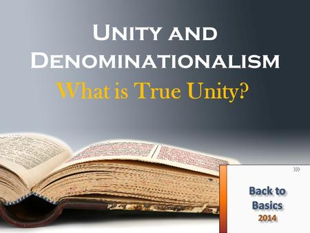 Unity and Denominationalism