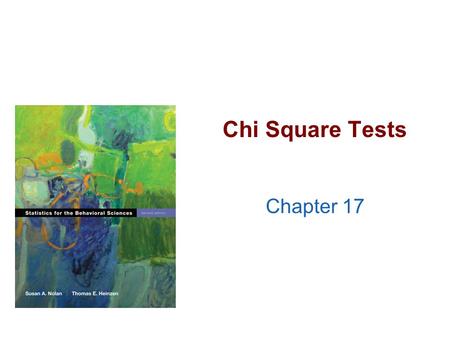 Chi Square Tests Chapter 17. Assumptions for Parametrics >Normal distributions >DV is at least scale >Random selection Sometimes other stuff: homogeneity,