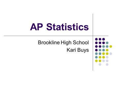 Brookline High School Kari Buys