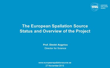 The European Spallation Source Status and Overview of the Project