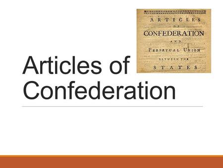 Articles of Confederation