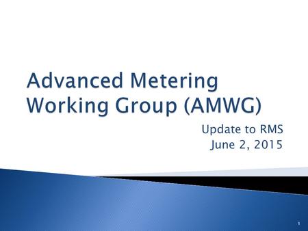 Update to RMS June 2, 2015 1.  Smart Energy Roadmap Report ◦ Recommendation review led by Doug Lewin of SPEER ◦ Report accessed via