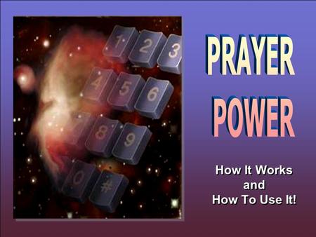 CLICK TO ADVANCE SLIDES ♫ Turn on your speakers! ♫ Turn on your speakers! How It Works and How To Use It! How It Works and How To Use It!