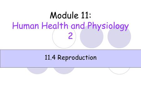 Module 11: Human Health and Physiology 2