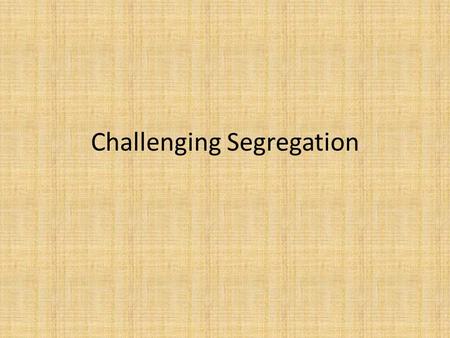 Challenging Segregation. The Sit-In Movement Many African American college students saw the sit-in movement as a way to take things into their own hands.