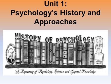 Unit 1: Psychology’s History and Approaches. What is Psychology?