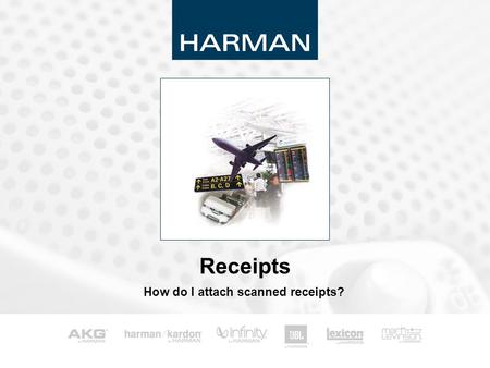 0 Receipts How do I attach scanned receipts?. 1 Create your expense report and click the Save & Submit button. The Receipts screen will immediately appear.