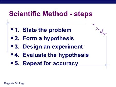 Scientific Method - steps