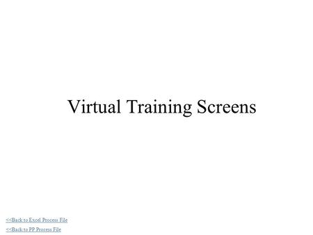 Virtual Training Screens 