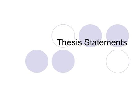 Thesis Statements. Argumentative or Problem/Sol paper A problem-solution paper makes a claim about a topic and justifies this claim with a specific solution.