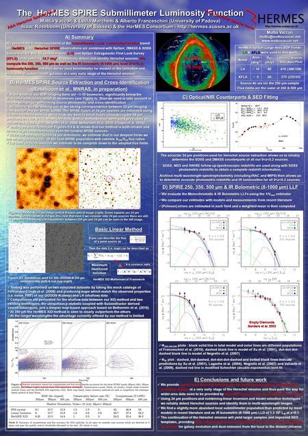 The HerMES SPIRE Submillimeter Luminosity Function Mattia Vaccari & Lucia Marchetti & Alberto Franceschini (University of Padova) Isaac Roseboom (University.