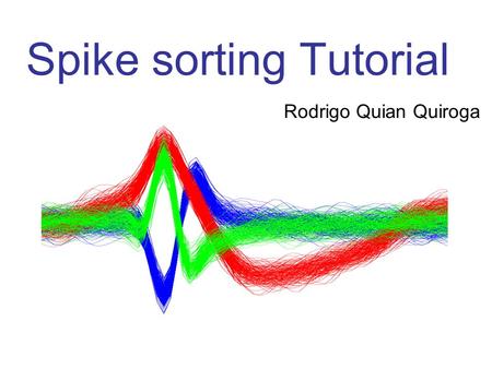 Spike sorting Tutorial