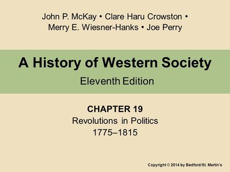 A History of Western Society Eleventh Edition