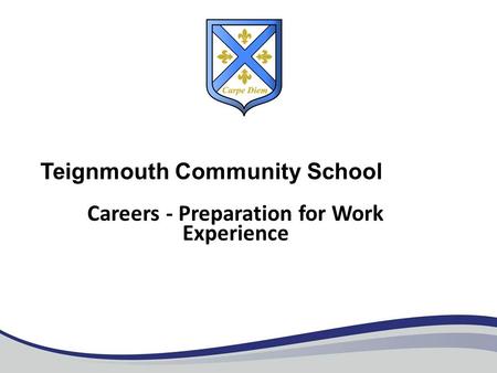 Teignmouth Community School Careers - Preparation for Work Experience.