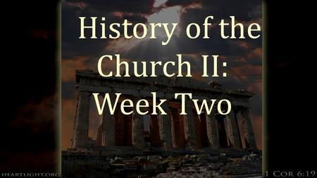 History of the Church II: Week Two. The Anabaptists  Read story page 247 from Church History.  Their most enduring idea is separation of church and.