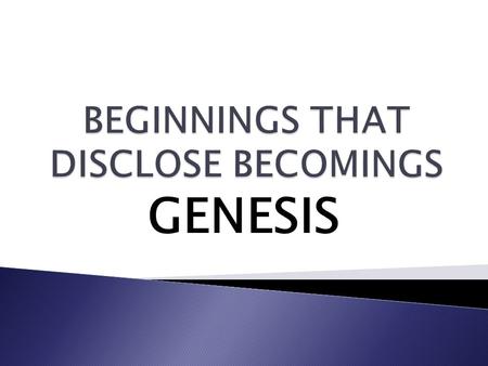 GENESIS. The way we live our life can be classified in one of two categories: 1. Sight 2. Faith “Sight Life” is tent life. “Faith Life” is eternal.