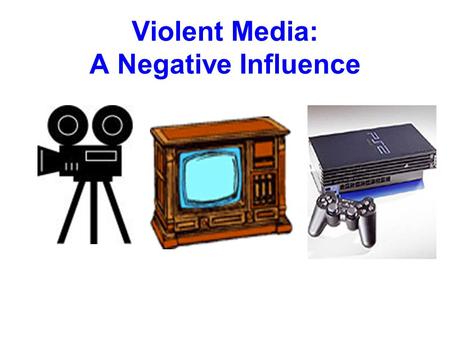 Violent Media: A Negative Influence. Increasing Youth Violence From 1960 to 1991 Violent crime up 500% -Murders up 170% -Rapes up 520% -Aggravated Assaults.