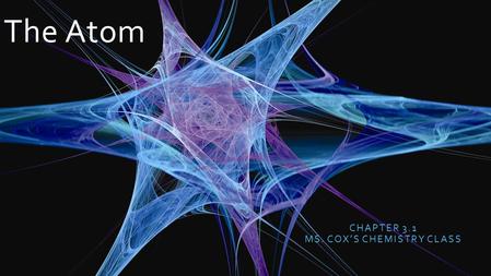 The Atom CHAPTER 3.1 MS. COX’S CHEMISTRY CLASS. Lesson Objectives Explain the law of conservation of mass, the law of multiple proportions and the law.