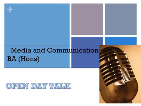 + Media and Communications BA (Hons). + Video  ch?v=3LtntKkpo1o  ch?v=3LtntKkpo1o.