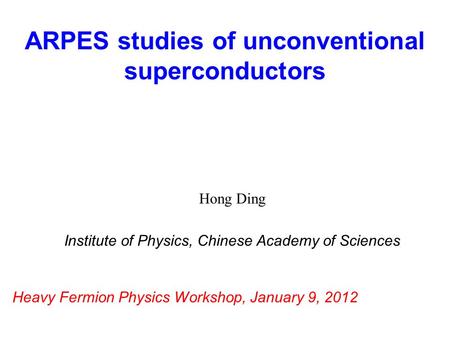 ARPES studies of unconventional