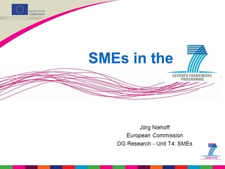 Jörg Niehoff European Commission DG Research - Unit T4: SMEs SMEs in the.