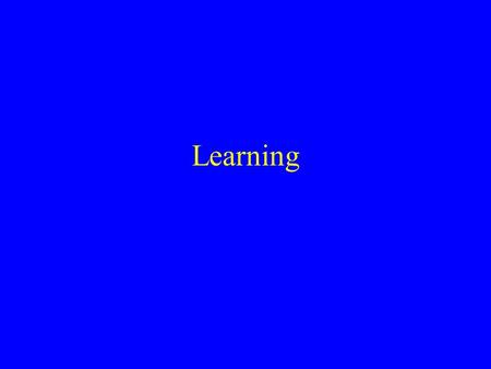 Learning. Learning refers to relatively permanent changes in behavior resulting from practice or experience –Learning can be unlearned –Observation can.