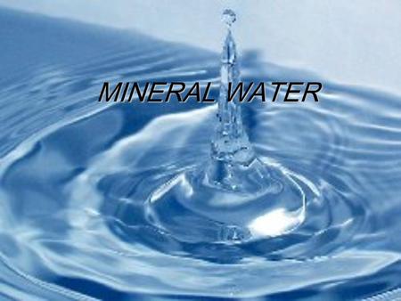 MINERAL WATER. What is the most important factor when you buy mineral water? 20% 10% 20% 10% 20% Price Composition Content of CO2 Packaging Brand Taste.