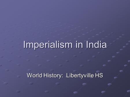 World History: Libertyville HS