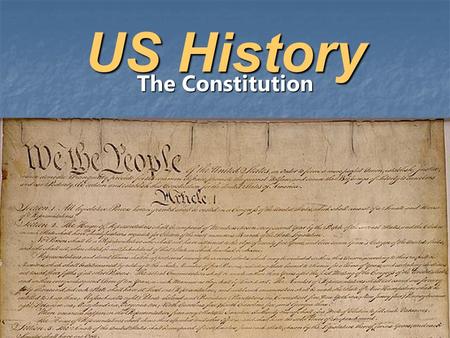 US History The Constitution. The US Constitution Preamble - lists six goals for the U.S. government (p. 220) Preamble - lists six goals for the U.S. government.