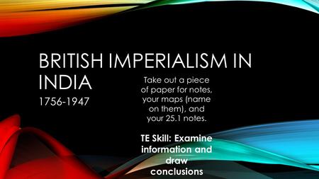 British Imperialism in India