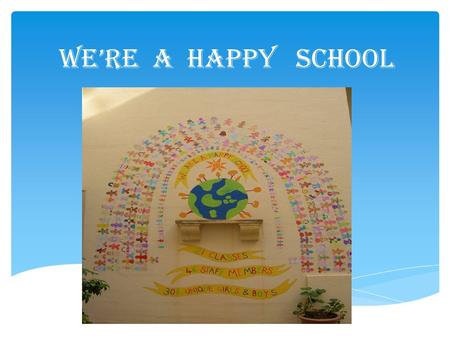 We’re a Happy School. 3-11 years 3 – 5 years KINDER 1 KINDER 2 5 – 11 years YEARS 1 - 6 OUR SCHOOL.