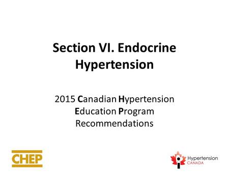 Section VI. Endocrine Hypertension