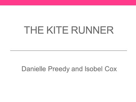 THE KITE RUNNER Danielle Preedy and Isobel Cox. Systematic Framework TerminologyKey questions for analysis Nouns What abstract and concrete nouns are.