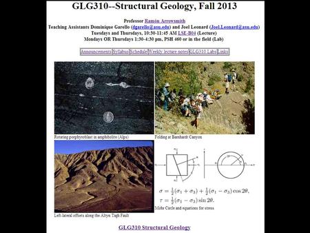 GLG310 Structural Geology. 24 February 2016GLG310 Structural Geology Description of faults NormalThrust/reverseStrike-slip Horizontal stretch >11 in.