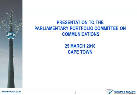 PARLIAMENTARY PORTFOLIO COMMITTEE ON