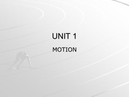 UNIT 1 MOTION. What do you think? If you walk from home to school, and then immediately return to your home. If the distance from your home to school.