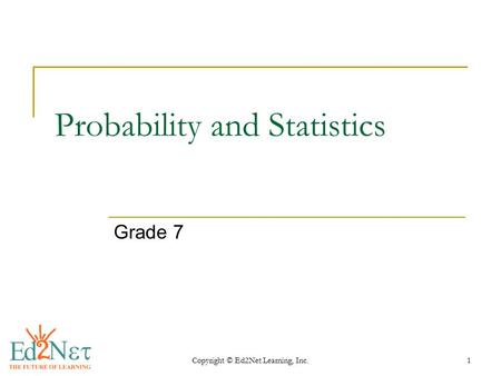 Probability and Statistics