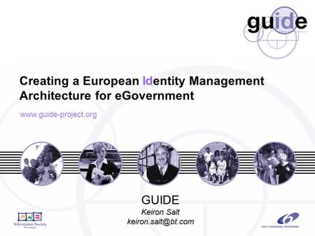 Creating a European entity Management Architecture for eGovernment Id  GUIDE Keiron Salt