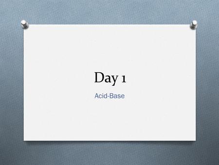 Day 1 Acid-Base. Review of naming acids Determine Name: H 2 SO 3 H 2 SO 4 H 2 S HClO 3 HCl HClO 2.