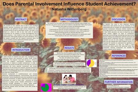 Natasha Wittenberg A great amount of research has gone into investigating and recognizing factors that contribute to and/or hinder student achievement.