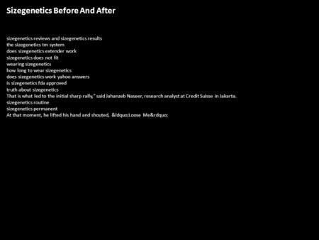 Sizegenetics Before And After