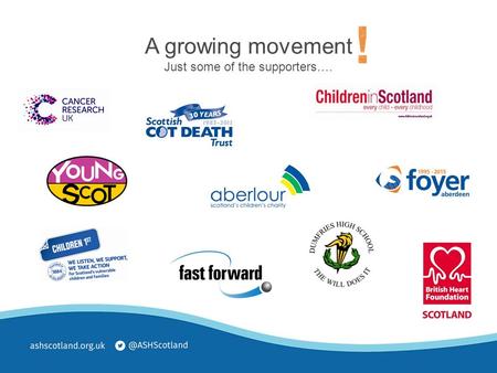 A growing movement Just some of the supporters…..