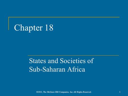 States and Societies of Sub-Saharan Africa