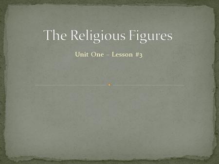 Unit One – Lesson #3. How important does religion appear to be in modern Canadian society? Do you think its influence is increasing or decreasing? Do.